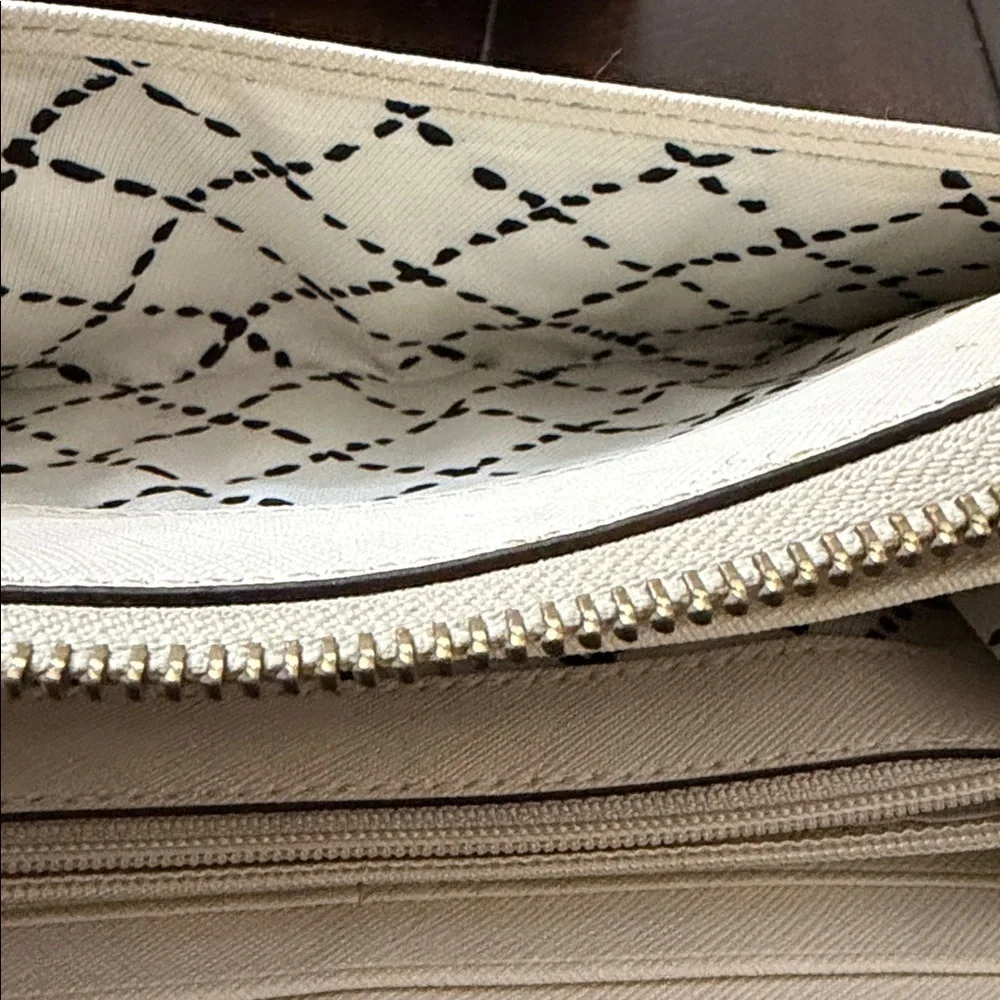 Kate Spade Beige Wallet with Gold Accent